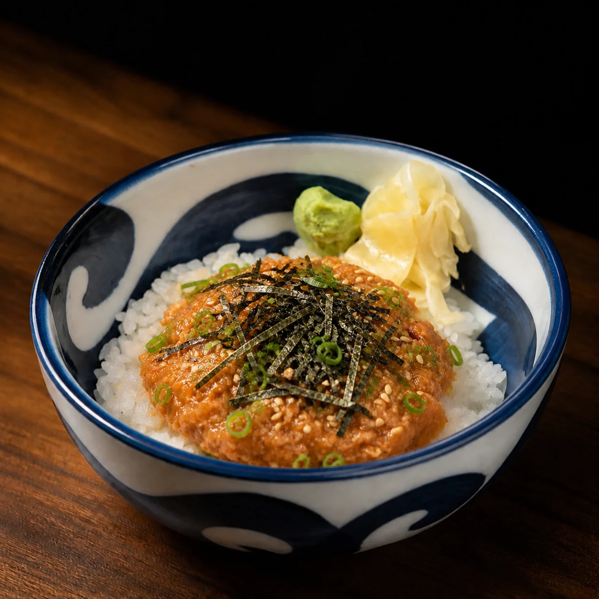 Spicy maguro rice bowl